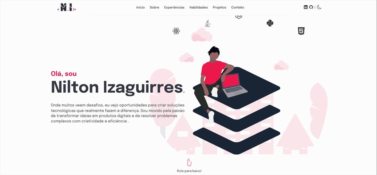 Página inicial do site pessoal de Nilton Izaguirres